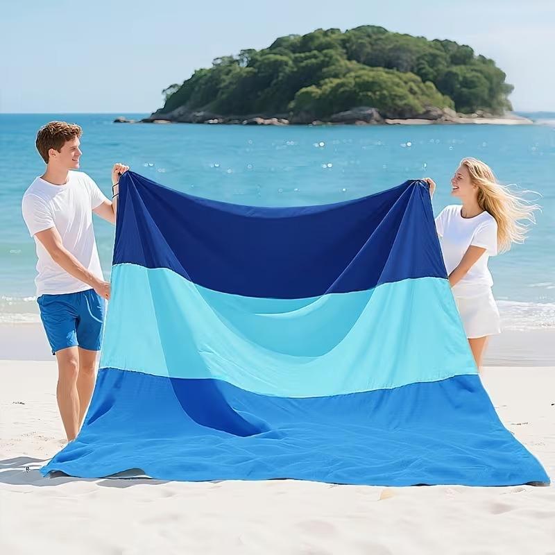Folding Sandproof Beach Blanket Waterproof Beach Mat Portable Lightweight Picnic Blanket Camping Mat for Travel Hiking Sports