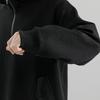 Mao Ren Men's Casual Half-Zip Hooded Sweatshirt