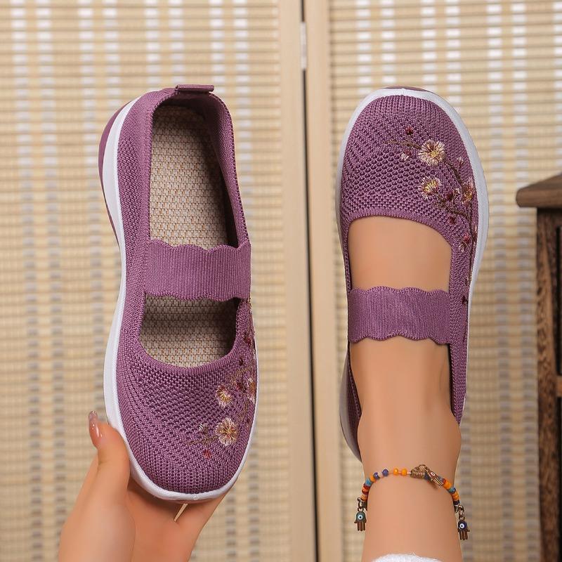 Damen Slip-On Bequeme Schuhe mit weicher Sohle für ältere Menschen, rutschfeste Sommerschuhe