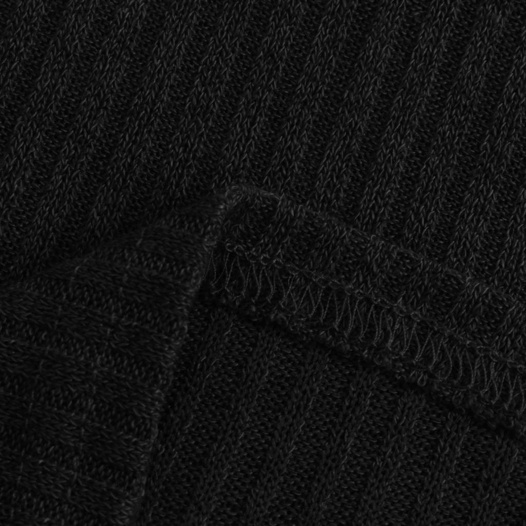 Women Fashion Casual Color Side Slit Sexy Slim Button Long-sleeved Knitted Dress