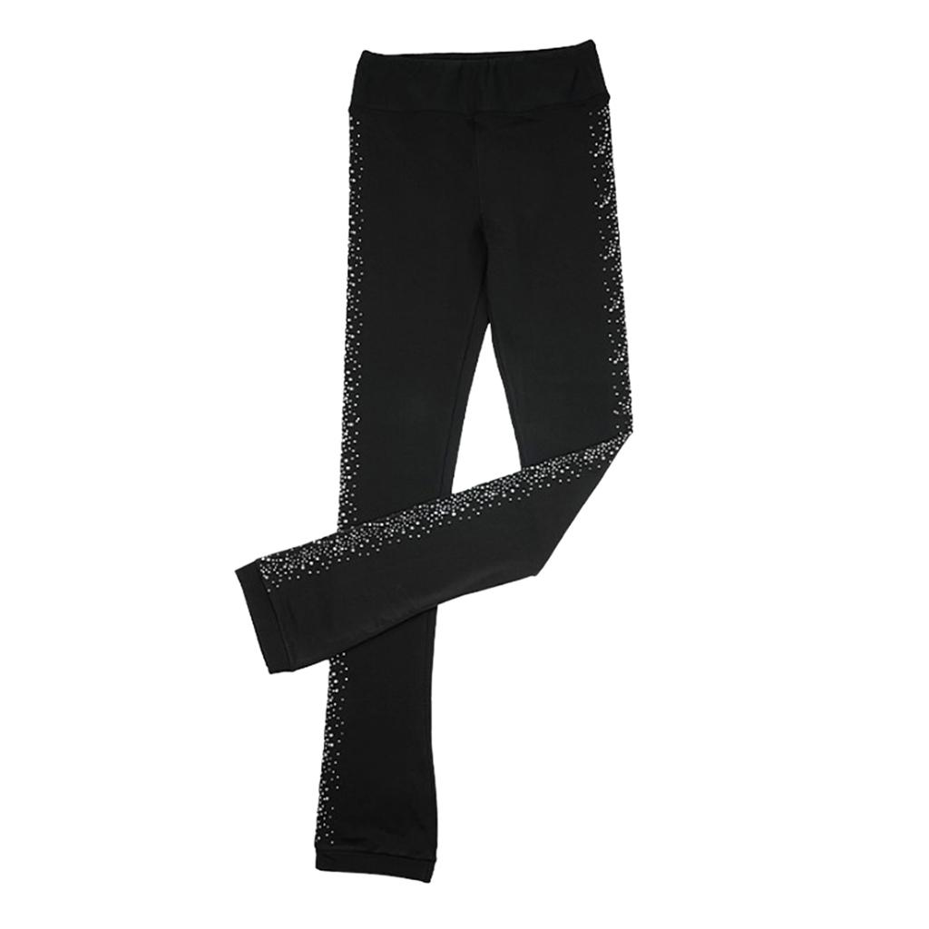 Pantaloni de antrenament pentru patinaj artistic cu strasuri pentru femei adulte și copii, 9 mărimi, 2 tipuri