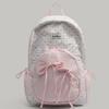Patchwork Contrast Color Dot Bow Backpack Woman Kawaii Cute Y2K Aesthetic Sweet Schoolbag Ladies High Capacity Chic Mochila 2025