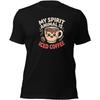 Iced Coffee Spirit Animal Tee _ Funny Coffee Lover Shirt _ Casual Drink Apparel _ Gift for Caffeine Addict