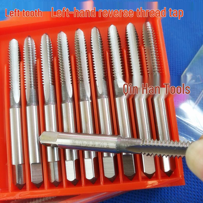 Left Hand Spiral Flute Tap: Sizes 3/16, 1/4, 5/16, 3/8, 7/16, 1/2, 9/16, 5/8 - US/UK Threads