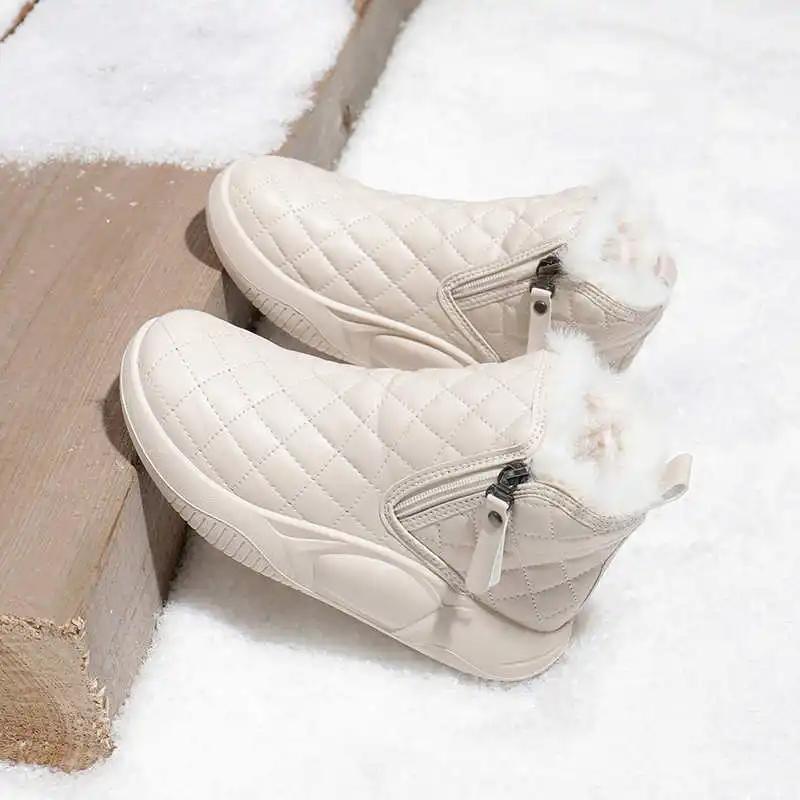 Fashion Round Toe Low Top Women Sneakers White Walking Footwear Women Boots Shoes For Ladies In Offer Free Sports