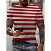 Herren 3D-Druck T-Shirt Kurzarm Rundhals Pullover lässiges Oberteil