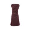 Lyocell Drape Neck Shirred Sleeveless Dress