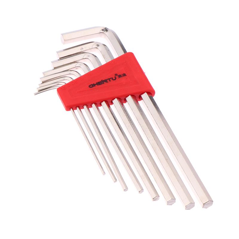 8Pcs Allen Wrench Metric Wrench Inch Wrench L Wrench Size Allen Key Short Arm Tool Set Easy To Carry In The Pocket