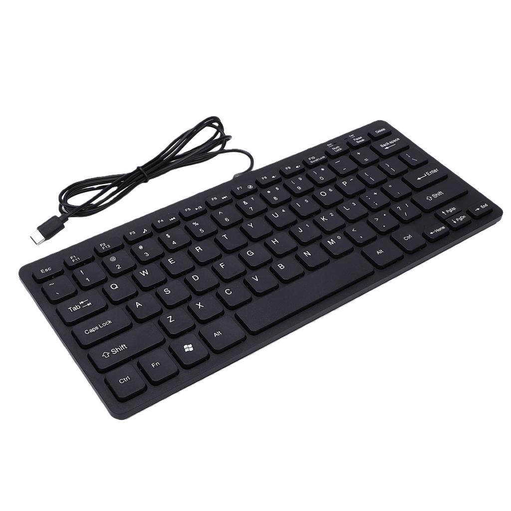 Type C Wired Keyboard Quiet Lightweight Silent Chocolate Key Small Wired Keyboard for Computer PC Laptop
