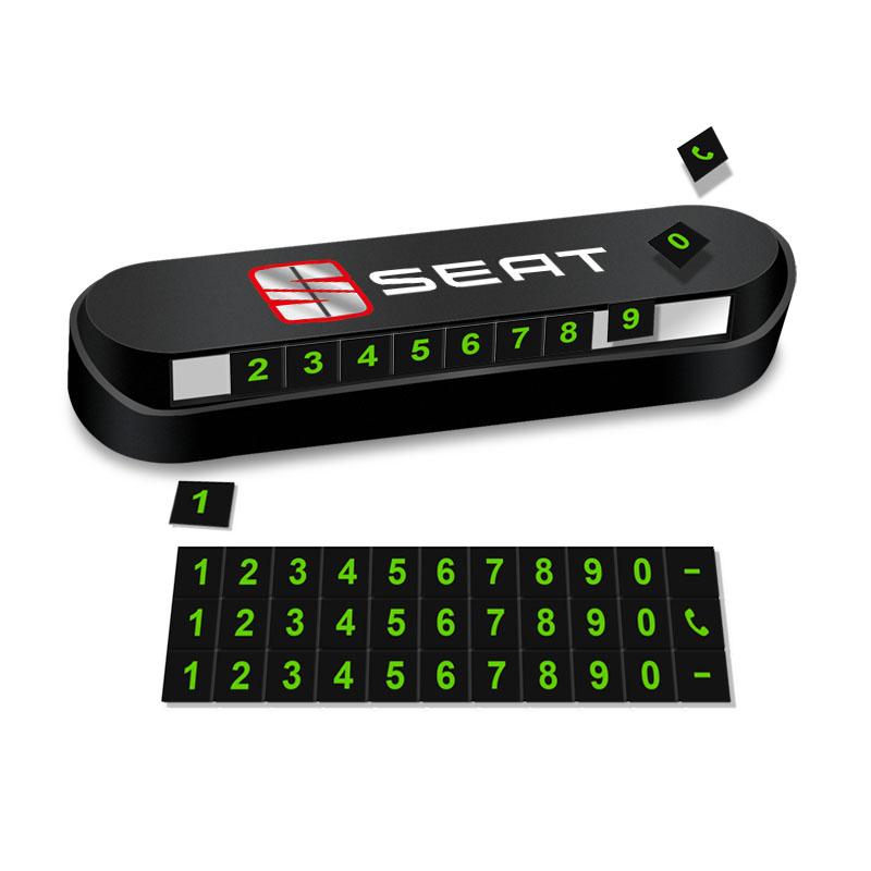 1 Stück Auto Temporäre Parkkarte Schild Plakette Autostyling Für SEAT Arona Ateca Tarraco Minimo IBL EL-BORN LEON