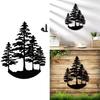 Black Metal Tree Decors Stylishs Iron Wall Plaques Wall Sign for Indoor and Outdoor Use Wall Decorations 23.4x30cm