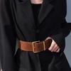 Retro Suede Wide Waist Belt Coat - Versatile & Fashionable Design