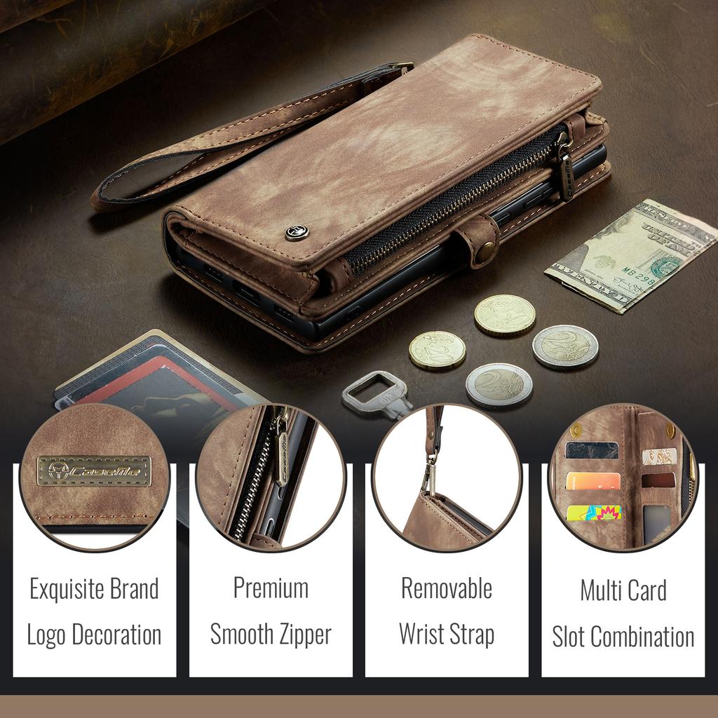 Detachable Magnetic Leather Phone Case for Google Pixel 10 Pro XL Pixel9 9A Wireless Charging Card Slot Wallet Hand Strap Cover