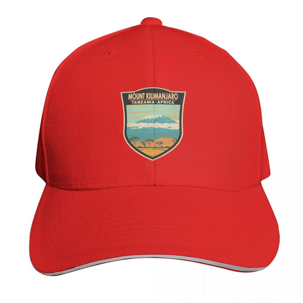 Mount Kilimanjaro Tanzania Africa Badge Baseball Cap Quick Dry Performance Cotton Twill Breathable Contrast Two Tone Brim