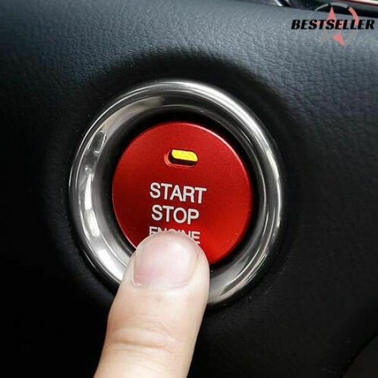 Red Engine Start / Stop Push Button Cover Trim for Mazda 3 MX-5 Miata 2012-2018