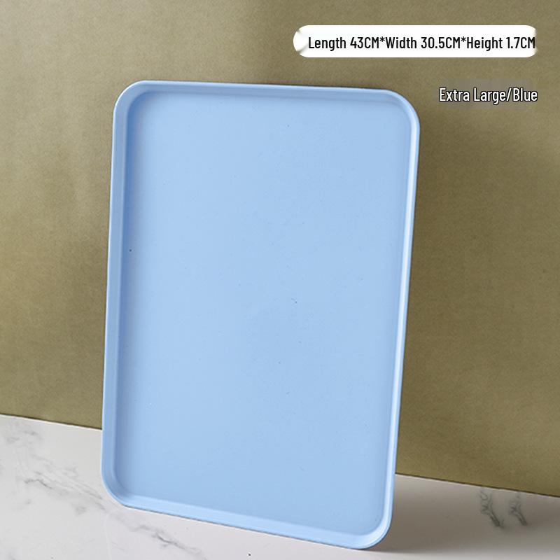 Rectangular Plastic Tea and Snack Tray for Home, Hotel, or Restaurant Use