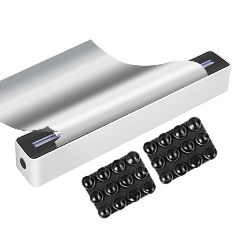 Food Film Dispenser Suction Up Plastic Wrap Dispenser with Cutter Storage Box Aluminum Foil Stretch Film Cutter Storage Holder