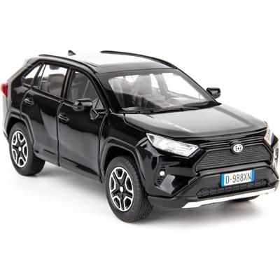 1/32 Model Araba Toyota RAV4 Alaşımlı Döküm Koleksiyonluk Oyuncak Araba Işık ve Sesli Oyuncak Araç Kapısı Açılabilir Erkek Çocuklar Küçük Çocuklar İçin Hediye