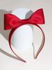 Lystrfac Solid Color Black Ribbon Bow Top Headband for Women Girls Fashion Bezel Female Hair Accessories