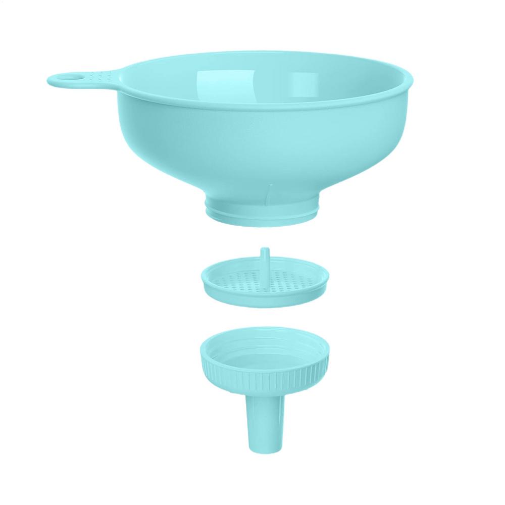 Wide Mouth Kitchen Funnel With Detachable Spouts And Strainers Cooking Canning Funnel Wide-Mouth Kitchen Funnel