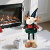 Christmas Elk Ornament Decor Stretchable Legs Decorative Reindeer Doll Decoration for
