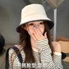 Double-sided Bucket Hat Women's Autumn Retro Denim Plain Face Small Versatile Sun Hat Advanced Sense
