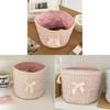 Sweetheart Lace Cylinder Storage Bin With Soft Cotton Material For Desk And Travel Use