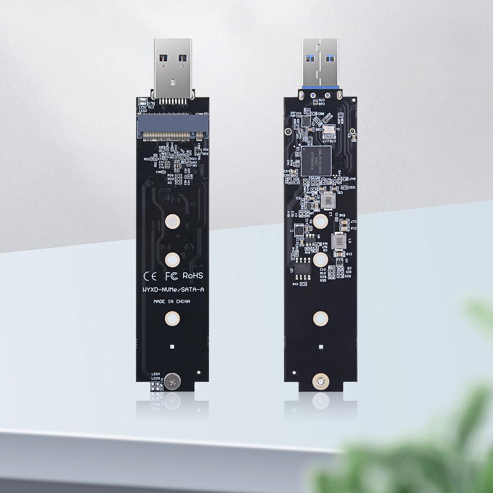 M.2 NVME USB 3.1 Adapter Support UASP TRIM M.2 NVMe USB Adapter Dual Protocol NVMe SATA M2 SSD Board for 2280 2260 2242 2230 SSD