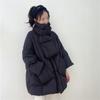 Scarf down jacket women's medium and long autumn and winter new thick large size bread jacket white duck down jacket