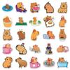 50PCS Cute Capybara PVC Sticker Aesthetic Children's Decoration Scrapbooking Sketchbook Korean Stationery School Supplies