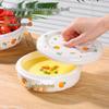 BaiJie Persimmon Design Ceramic Steaming Bowl with Lid