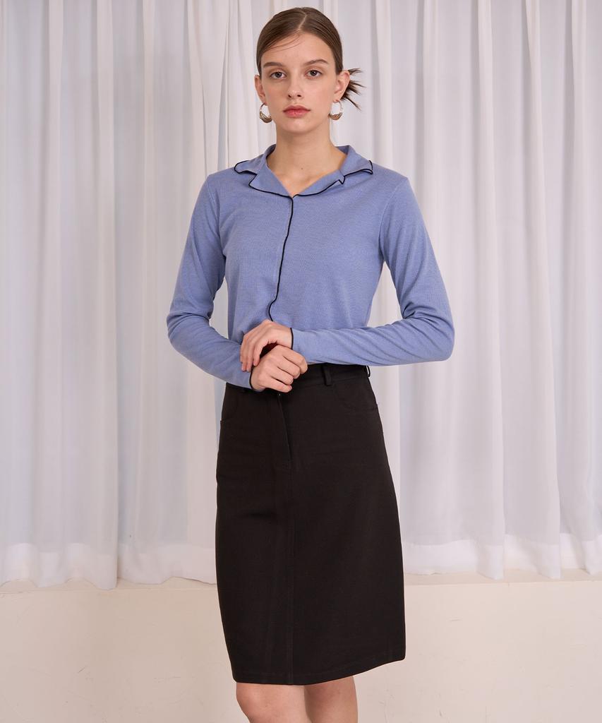 BIBYSEOB Stitch Skirt Black [T23]