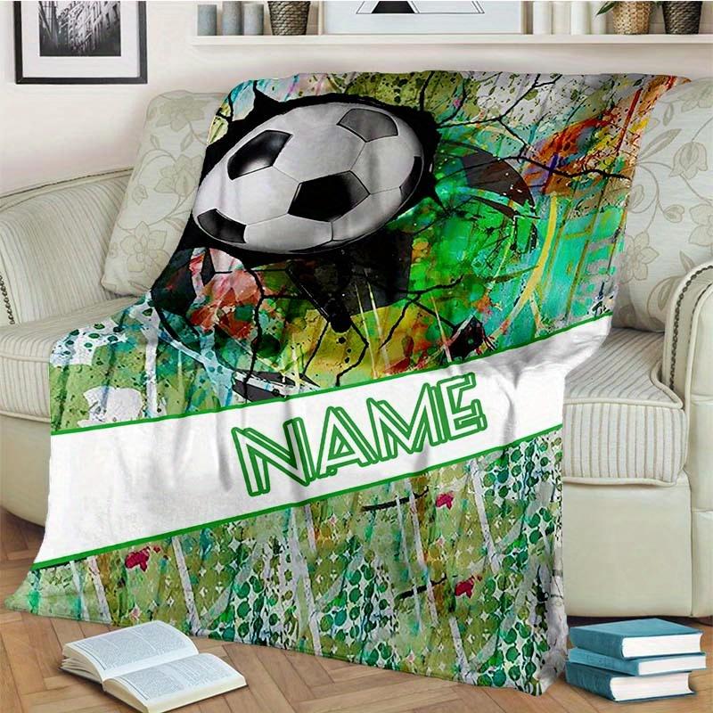Football Customize Your Name Blanket Warm Comfortable And Soft Blankets Are Suitable For Home Lunch Break Blanket Office Sofa Sofa Gift To Relatives