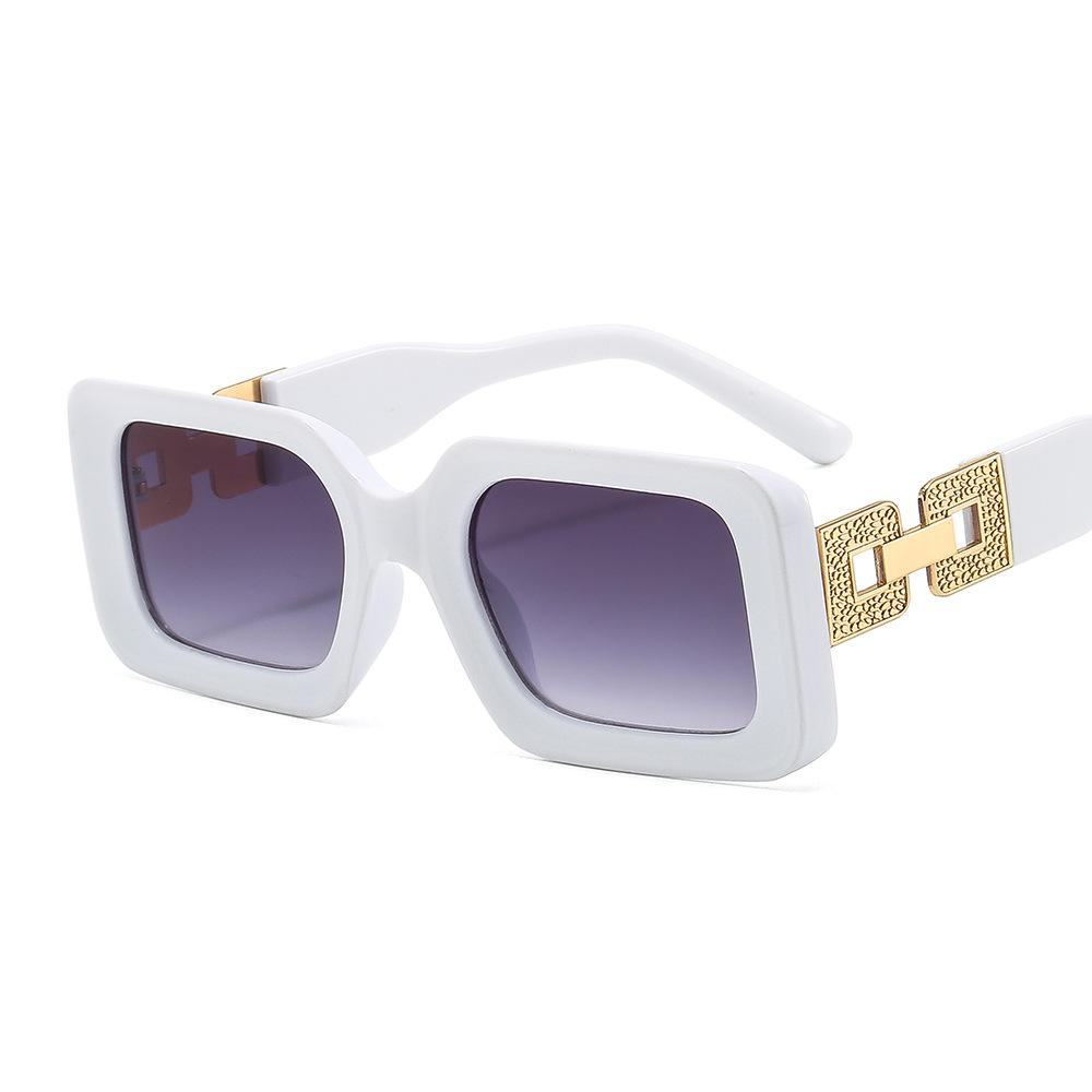 Womans Luxury Custom Sunglasses Logo Colorful Wide-Legged Hollow Square Women Rectangle Sexy Video Recording Glasses