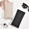 1 stk Minimalistisk Elegant Trendy Brillepose Vevd Tekstur PU Skinn Bærbare Solbriller Oppbevaringsboks Slitesterk Beskyttende Inneholder