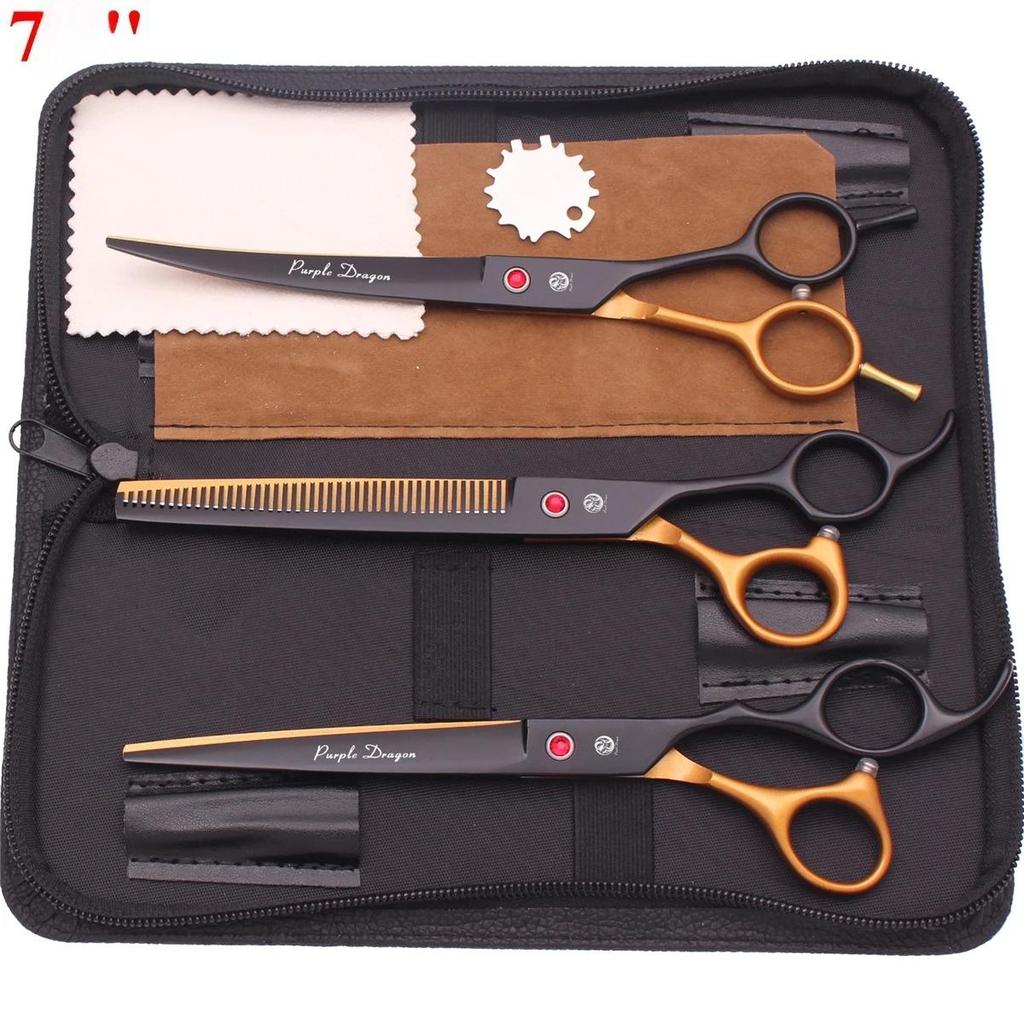 7,5'' Professionelle Tierpflege Schere Haarschneide Fischgräten Ausdünnungs Kamm Hämostaten Pinzette Japan 440C Set Für Hund Katze Z3088