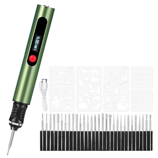 

Polishing Pen Cordless Rotary Tool Ultra Long Run Time Fast USB-C Charging Mini Engraving Polishing Tool Jewelry Wood Metal Nail Art DIY Crafts зелений
