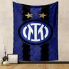 "Blue Black Logo with Two Stars PatternedPatterned Tapestry for Bedroom and Living Room Home Decor