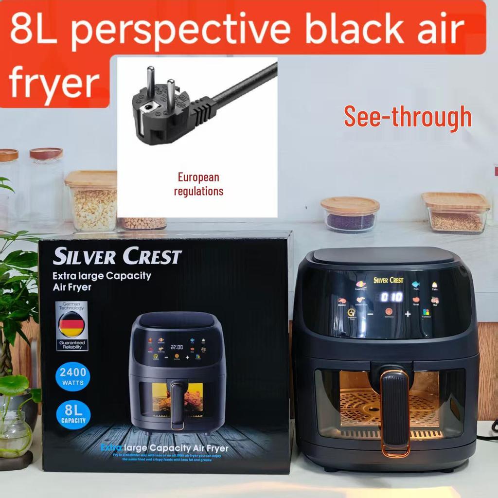 6L Smart Air Fryer with Visual Touchscreen - Large Capacity Automatic Electric Fryer & Oven for French Fries