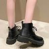 Fashion Women's Shoes 2024 Brand Ankle Women's Boots Classics Modern Boots Women Round Toe Front Lace-up Low Heel Plus Size Ladies Shoes