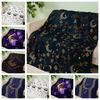 Flannel Blanket Black Moon Crystal Fleece Blanket Bedroom Living Room All Seasons