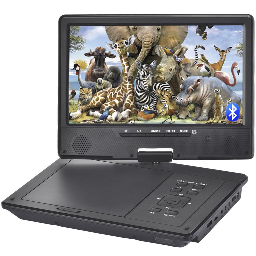 10,1-Zoll-1080P-Bluetooth-Mobil-DVD-Player, rotierendes multifunktionales VCD-Gerät, tragbarer CD-Player für den Haushalt im Auto, 253 * 186 * 40 mm