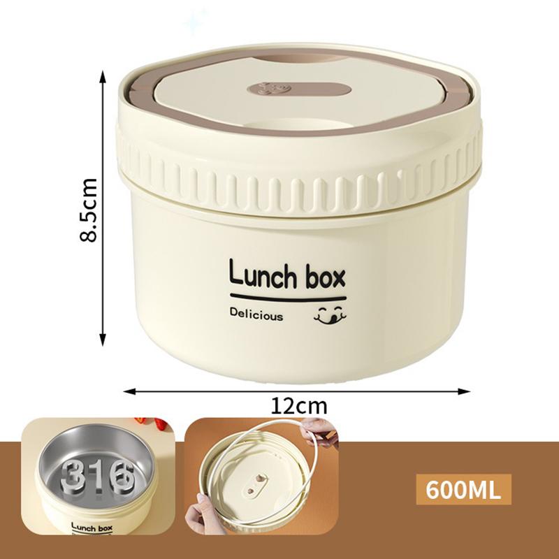 1Set Lunch Box Portable Insulated Lunch Container Set Stackable Bento Stainless Steel Lunch Container