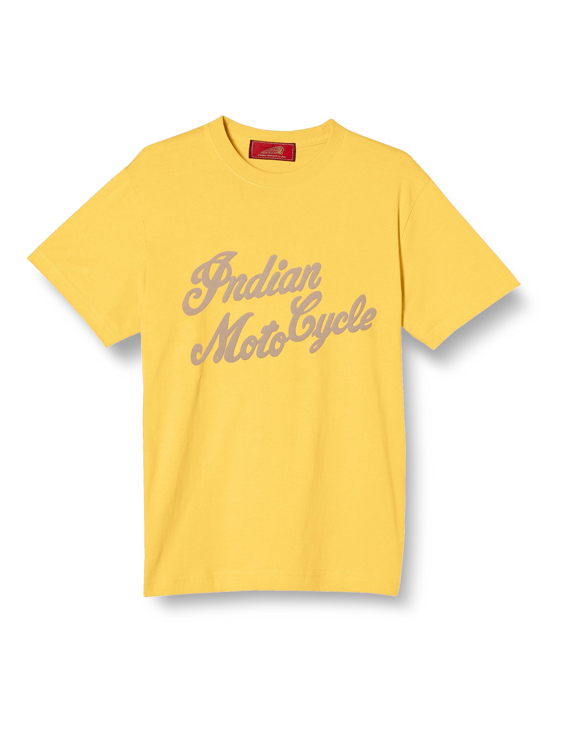 

пенная мото футболка с коротким рукавом бананово-желтая [индийская], принт, IC-2791,