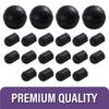 T02C!Piedini a Sfera in Gomma Stabilizzanti(4 pezzi) Per Sedia da Campeggio Helinox Sedia da Esterno Tappo Gamba Nero