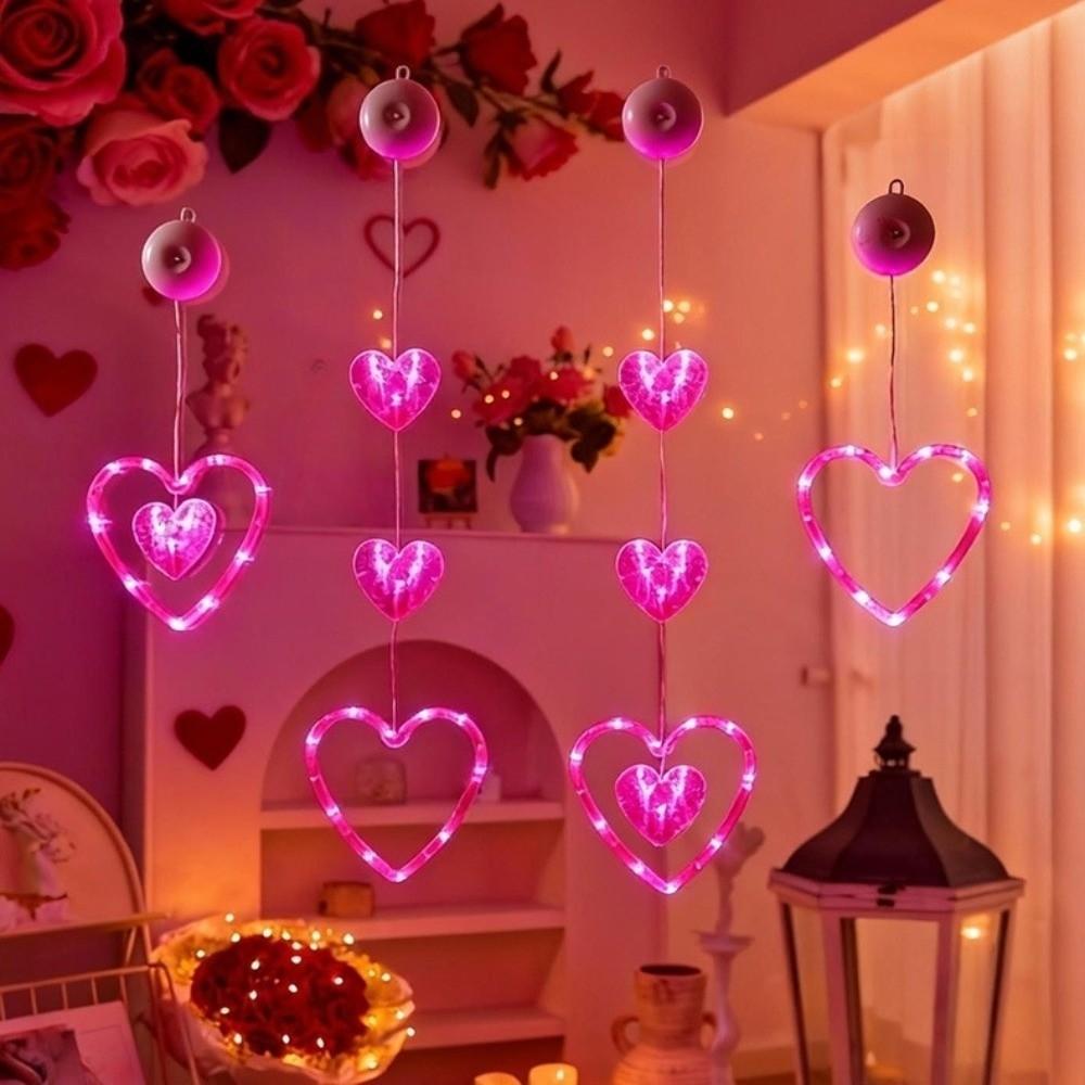 Beautiful Valentine Day LED String Lights Creative Suction Cup Atmosphere Light  Proposal Ceremony