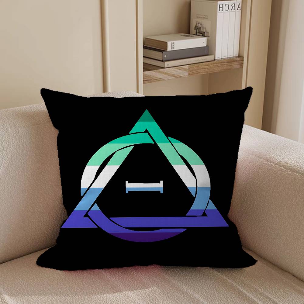 TherianS D-Delta Logo Personalisiertes Bild Text Heim Dekorative Kissen Haushaltsgeschenke 45x45cm