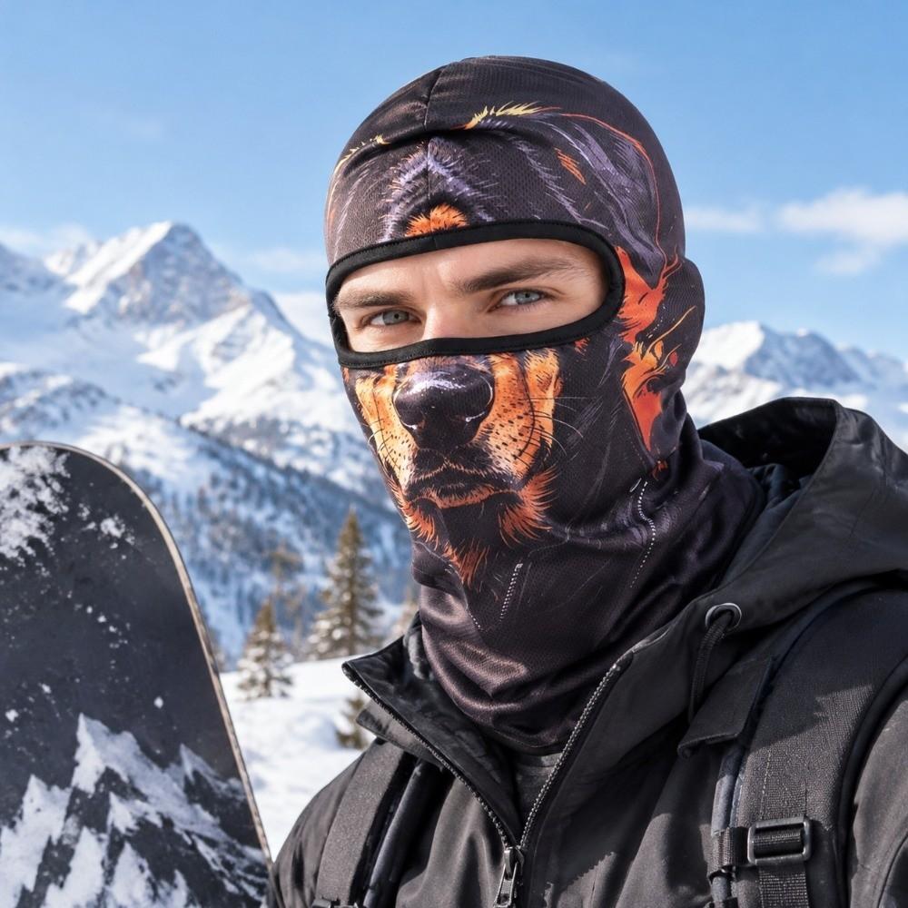 3D Printed Animal Pattern Funny Ski Mask Full Coverage Novelty Headwear  For Men Woman