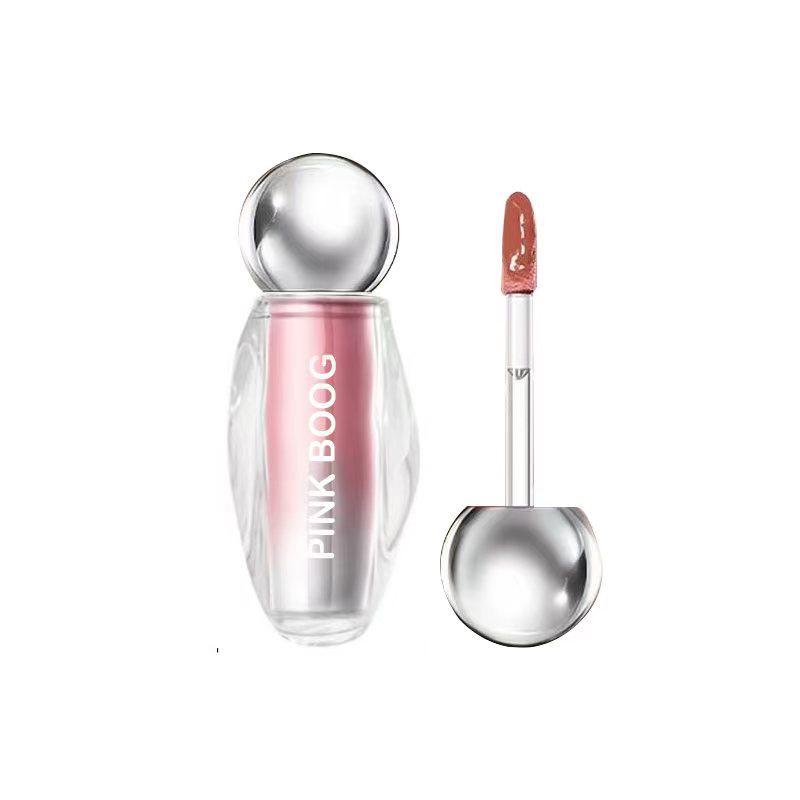 Radiant Rose Mirror Lip Gloss: Long-lasting, Moisturizing, Non-Fading, Perfect for Student Parties and No-Makeup Looks.