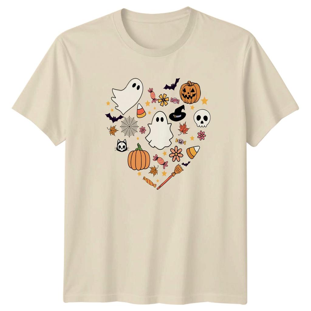 Halloween Heart TShirt Spooky Season Gift For Him And Her